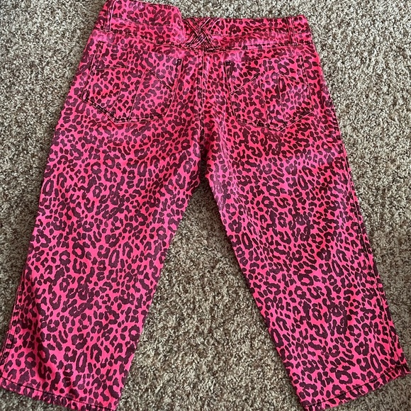 Tripp NYC Pink Animal Print Capri Pants, Size 9 Juniors - Picture 9 of 11